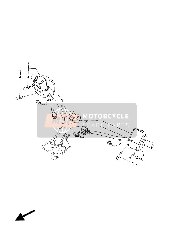 Yamaha MW125A 2016 Interruptor de manija & Palanca para un 2016 Yamaha MW125A